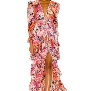 Rococo Sand Peony Maxi Dress - only worn once! size medium